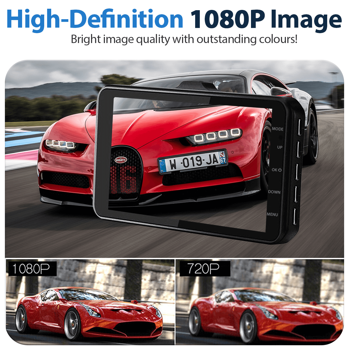 Dashcam Pro - Motion Detection, Easy to Install, 4.0" LCD, 170° Wide Angle, 1080p Resolution
