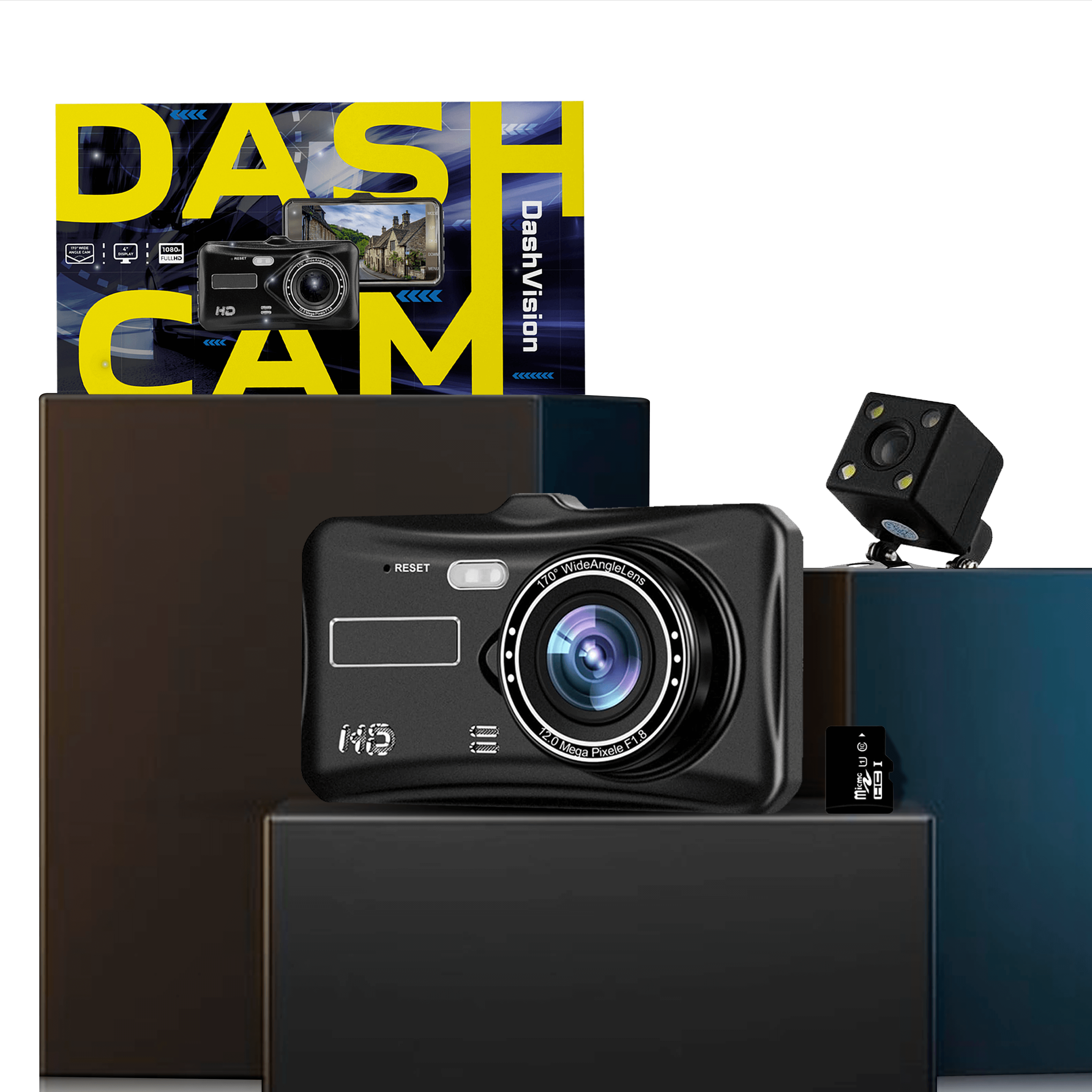 Dashcam Pro - Motion Detection, Easy to Install, 4.0" LCD, 170° Wide Angle, 1080p Resolution