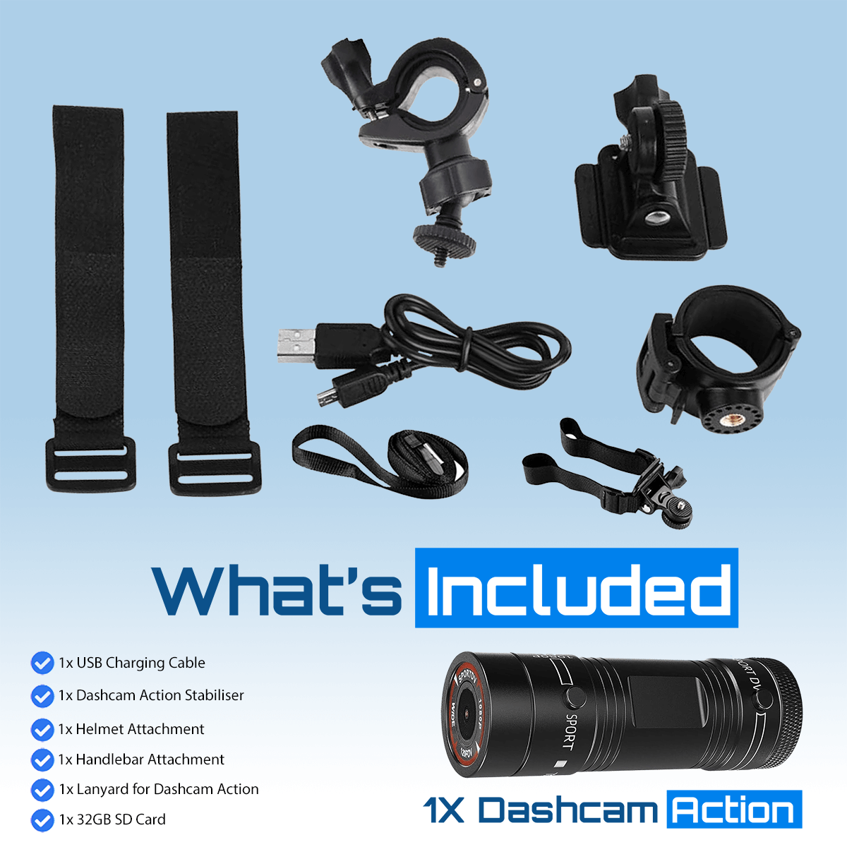 Dashcam Action (For Cyclists & Motorbikes) | Dash Vision DP2